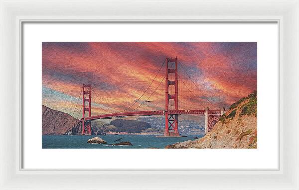 Golde Gate from Baker Beach San Francisco - Framed Print