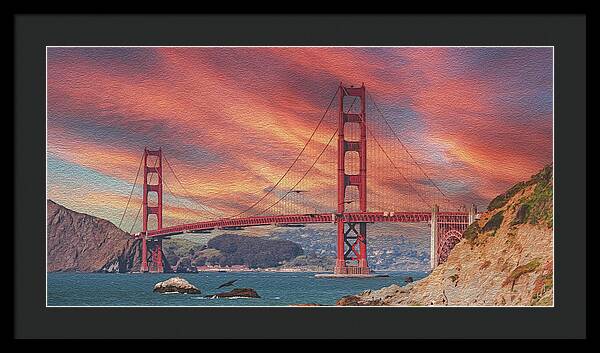 Golde Gate from Baker Beach San Francisco - Framed Print