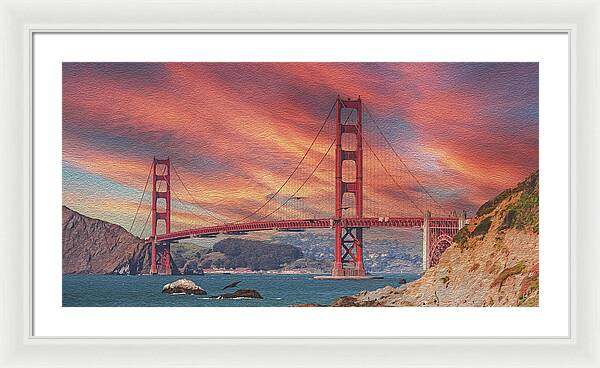 Golde Gate from Baker Beach San Francisco - Framed Print