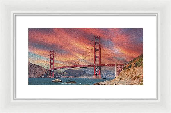 Golde Gate from Baker Beach San Francisco - Framed Print