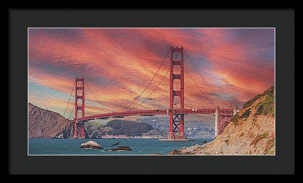 Golde Gate from Baker Beach San Francisco - Framed Print