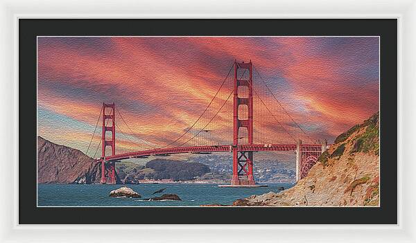 Golde Gate from Baker Beach San Francisco - Framed Print