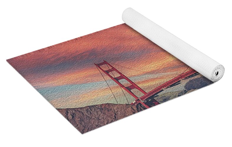 Golde Gate from Baker Beach San Francisco - Yoga Mat