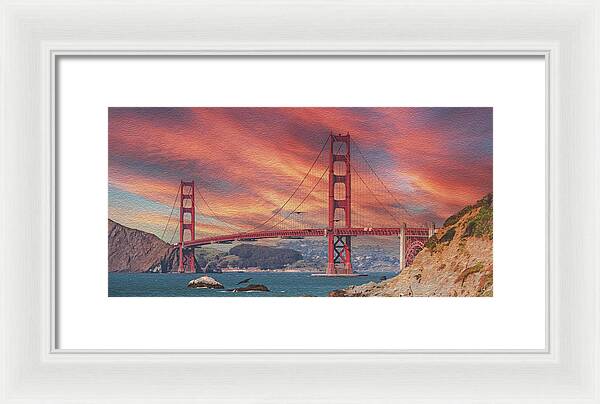 Golde Gate from Baker Beach San Francisco - Framed Print
