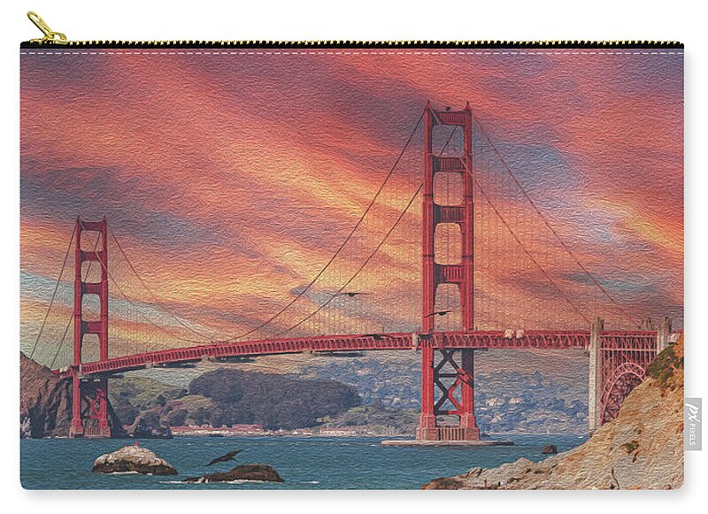 Golde Gate from Baker Beach San Francisco - Zip Pouch