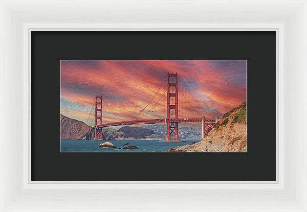 Golde Gate from Baker Beach San Francisco - Framed Print
