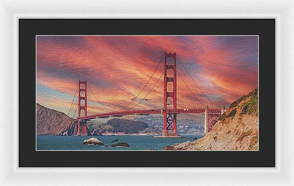 Golde Gate from Baker Beach San Francisco - Framed Print