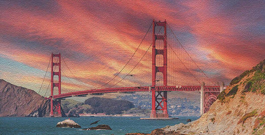 Golde Gate from Baker Beach San Francisco - Art Print