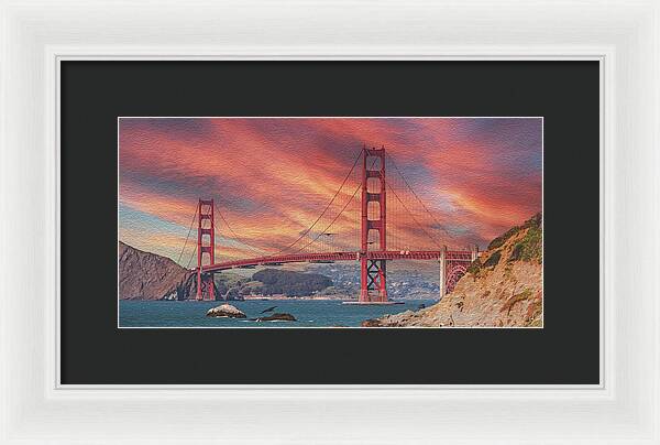 Golde Gate from Baker Beach San Francisco - Framed Print