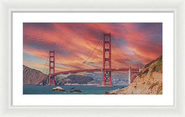 Golde Gate from Baker Beach San Francisco - Framed Print