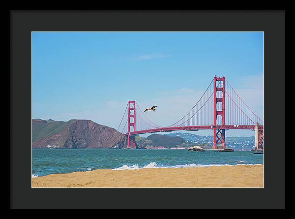 Golden Gate Bridge San Francisco Baker Beach - Framed Print