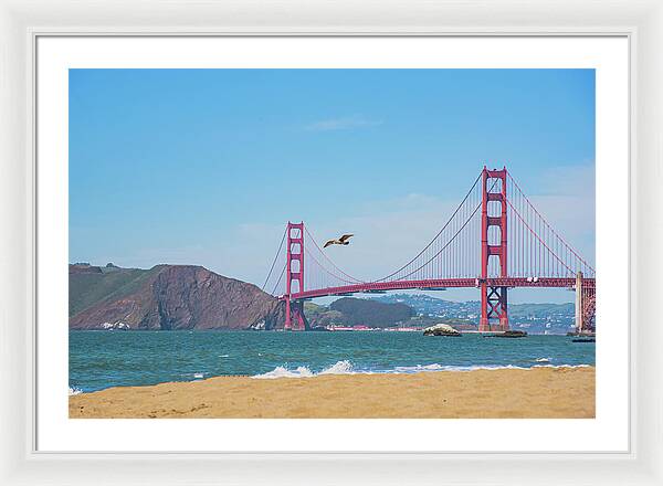Golden Gate Bridge San Francisco Baker Beach - Framed Print