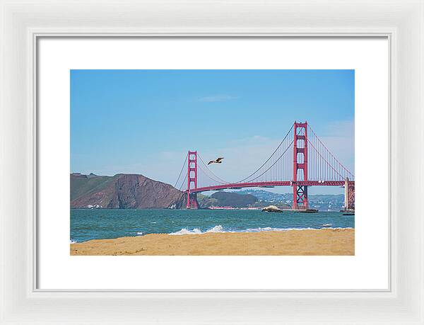Golden Gate Bridge San Francisco Baker Beach - Framed Print