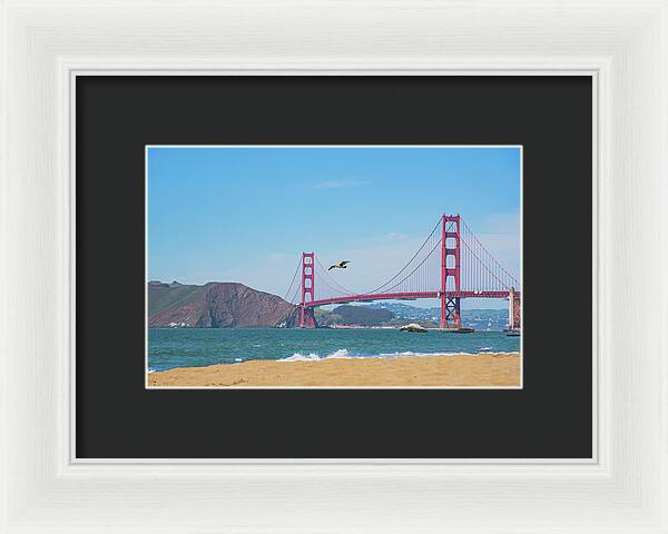 Golden Gate Bridge San Francisco Baker Beach - Framed Print