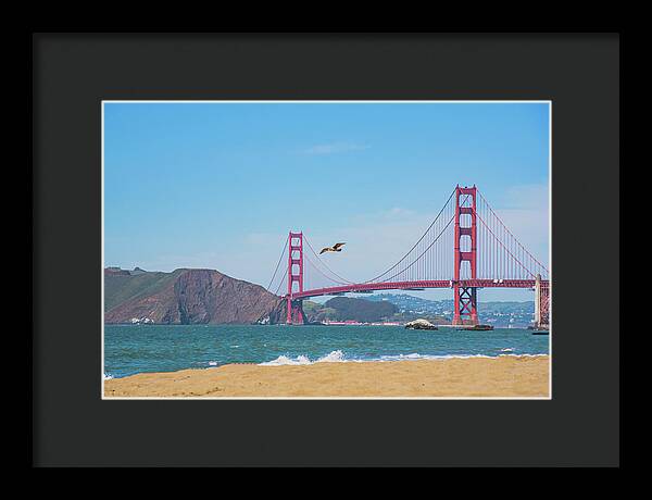 Golden Gate Bridge San Francisco Baker Beach - Framed Print