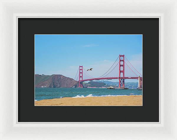 Golden Gate Bridge San Francisco Baker Beach - Framed Print