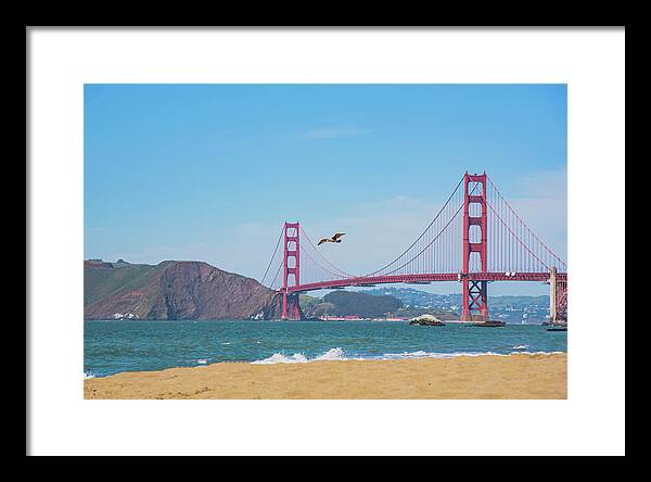 Golden Gate Bridge San Francisco Baker Beach - Framed Print