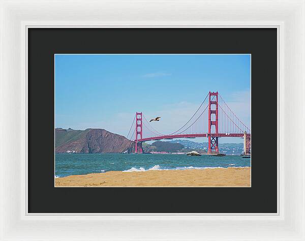Golden Gate Bridge San Francisco Baker Beach - Framed Print