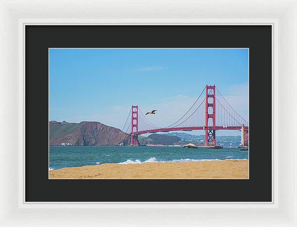 Golden Gate Bridge San Francisco Baker Beach - Framed Print