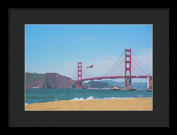 Golden Gate Bridge San Francisco Baker Beach - Framed Print