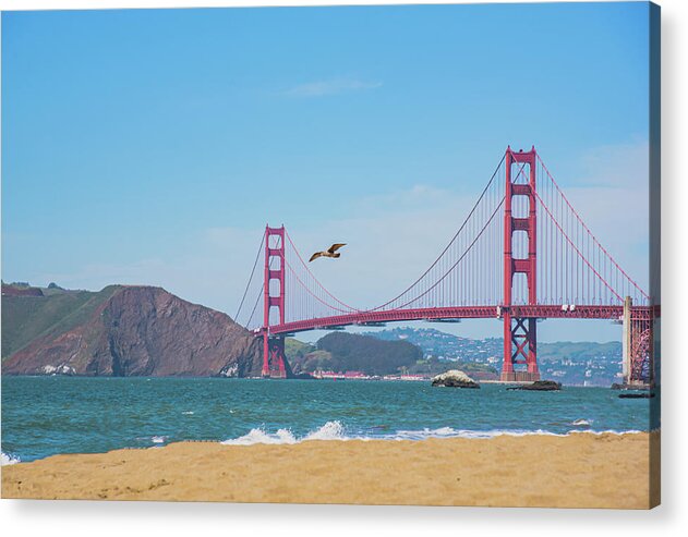Golden Gate Bridge San Francisco Baker Beach - Acrylic Print