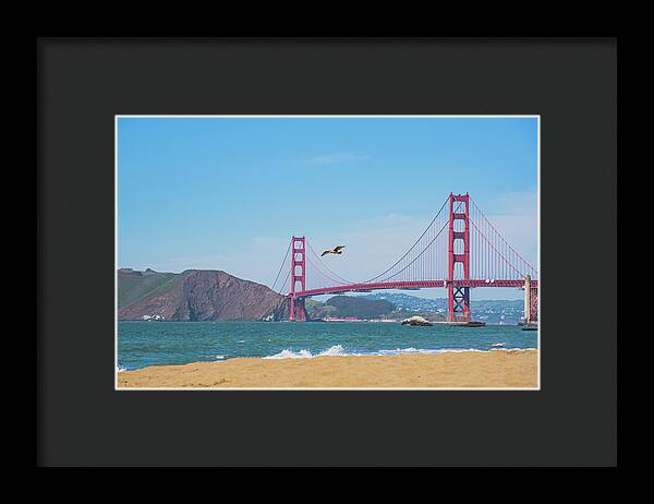 Golden Gate Bridge San Francisco Baker Beach - Framed Print