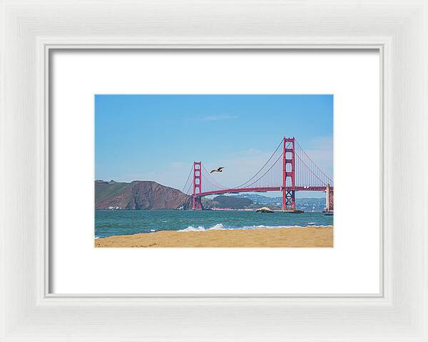 Golden Gate Bridge San Francisco Baker Beach - Framed Print