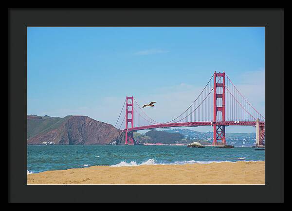 Golden Gate Bridge San Francisco Baker Beach - Framed Print