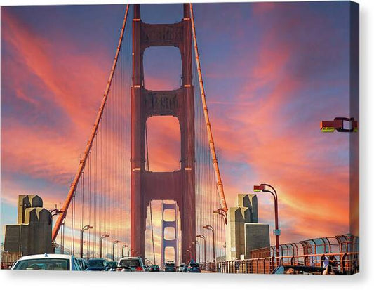 Golden Gate Closeup Art - Canvas Print