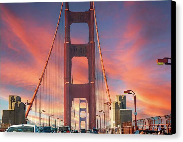 Golden Gate Closeup Art - Canvas Print
