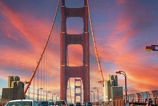 Golden Gate Closeup Art - Art Print