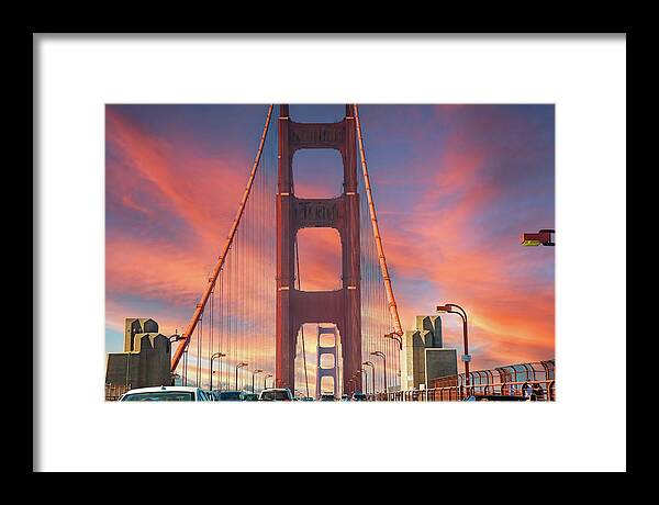 Golden Gate Closeup Art - Framed Print