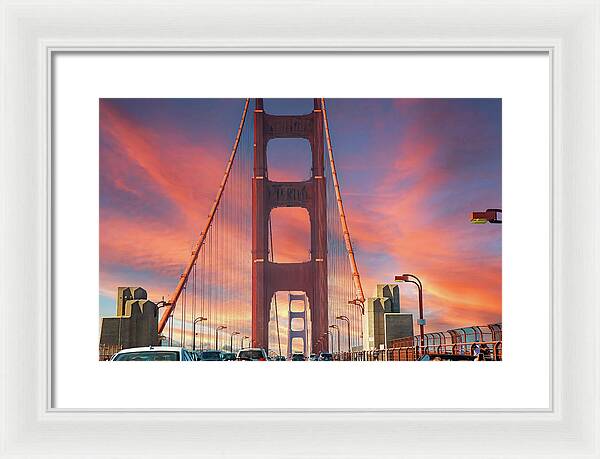 Golden Gate Closeup Art - Framed Print