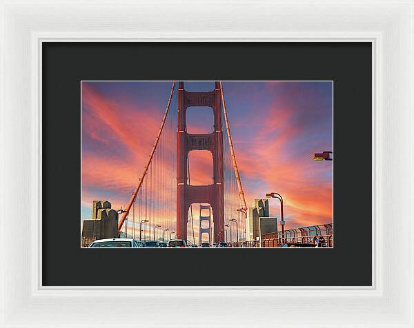 Golden Gate Closeup Art - Framed Print