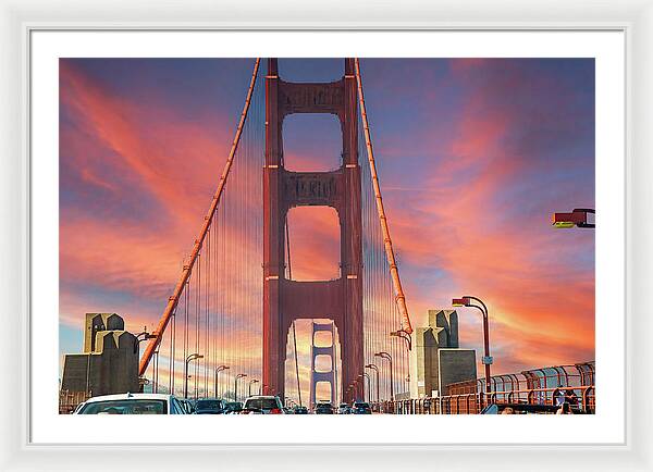 Golden Gate Closeup Art - Framed Print