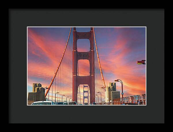 Golden Gate Closeup Art - Framed Print