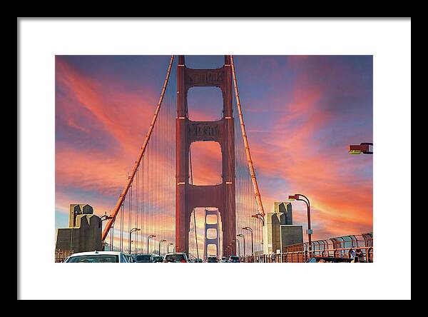 Golden Gate Closeup Art - Framed Print