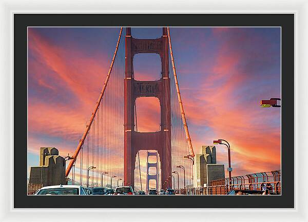 Golden Gate Closeup Art - Framed Print