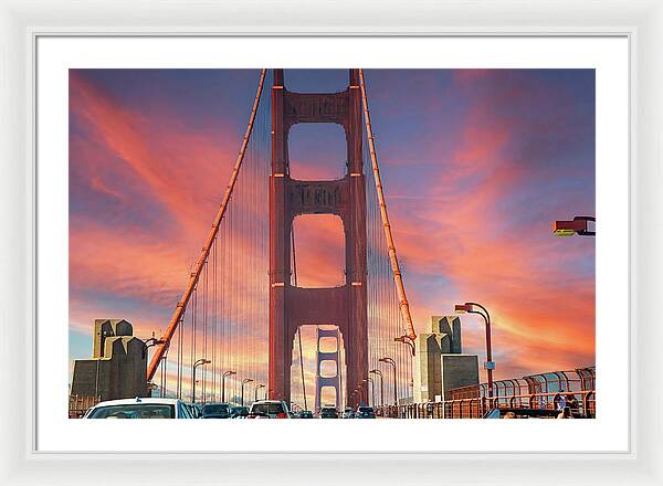Golden Gate Closeup Art - Framed Print