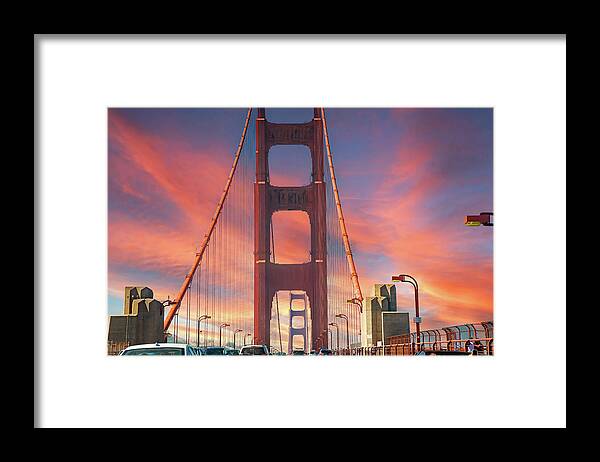 Golden Gate Closeup Art - Framed Print