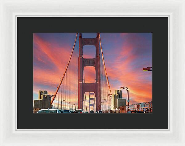 Golden Gate Closeup Art - Framed Print