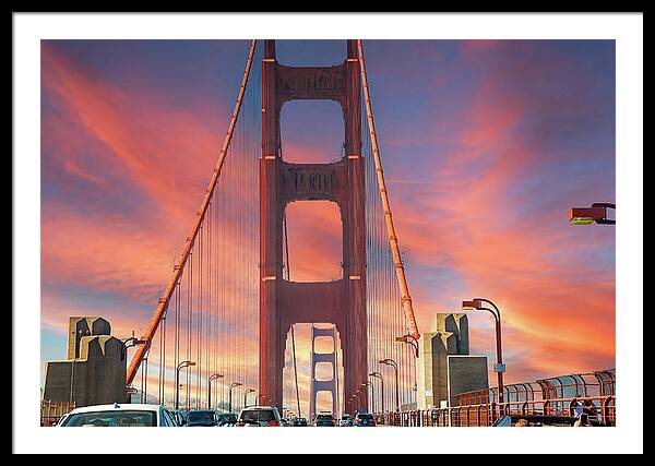 Golden Gate Closeup Art - Framed Print