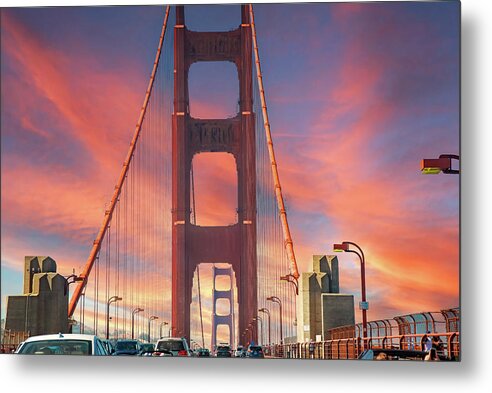 Golden Gate Closeup Art - Metal Print