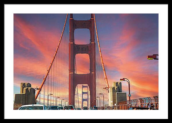 Golden Gate Closeup Art - Framed Print