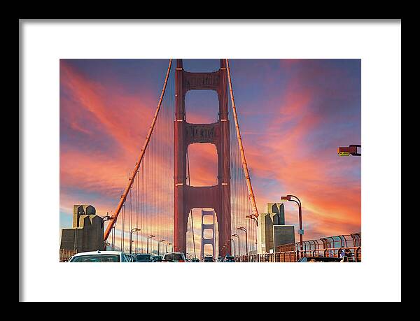 Golden Gate Closeup Art - Framed Print