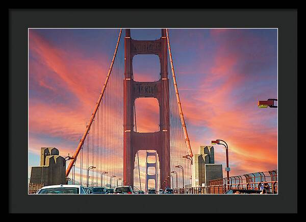 Golden Gate Closeup Art - Framed Print