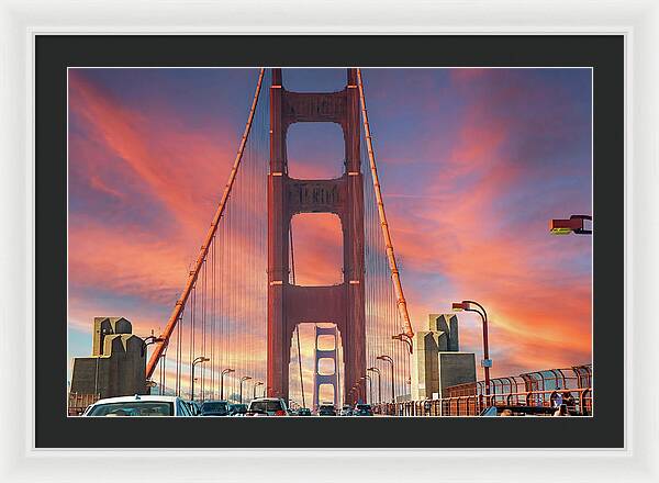Golden Gate Closeup Art - Framed Print