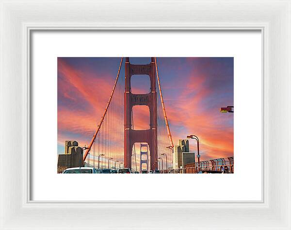 Golden Gate Closeup Art - Framed Print