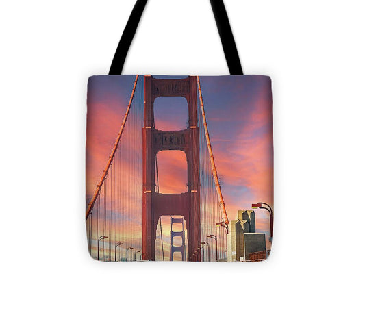 Golden Gate Closeup Art - Tote Bag