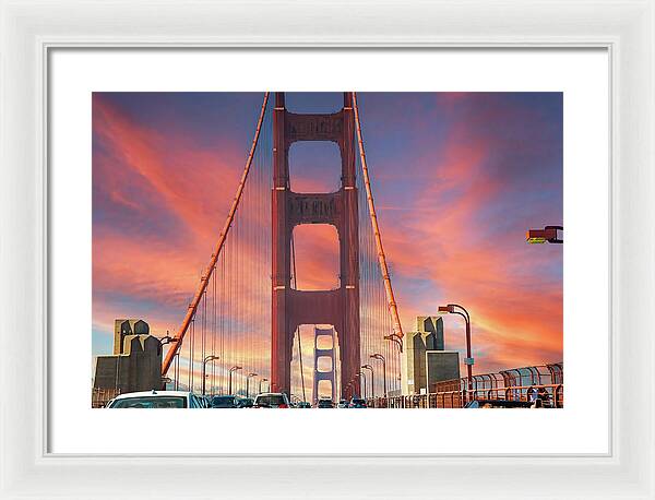 Golden Gate Closeup Art - Framed Print